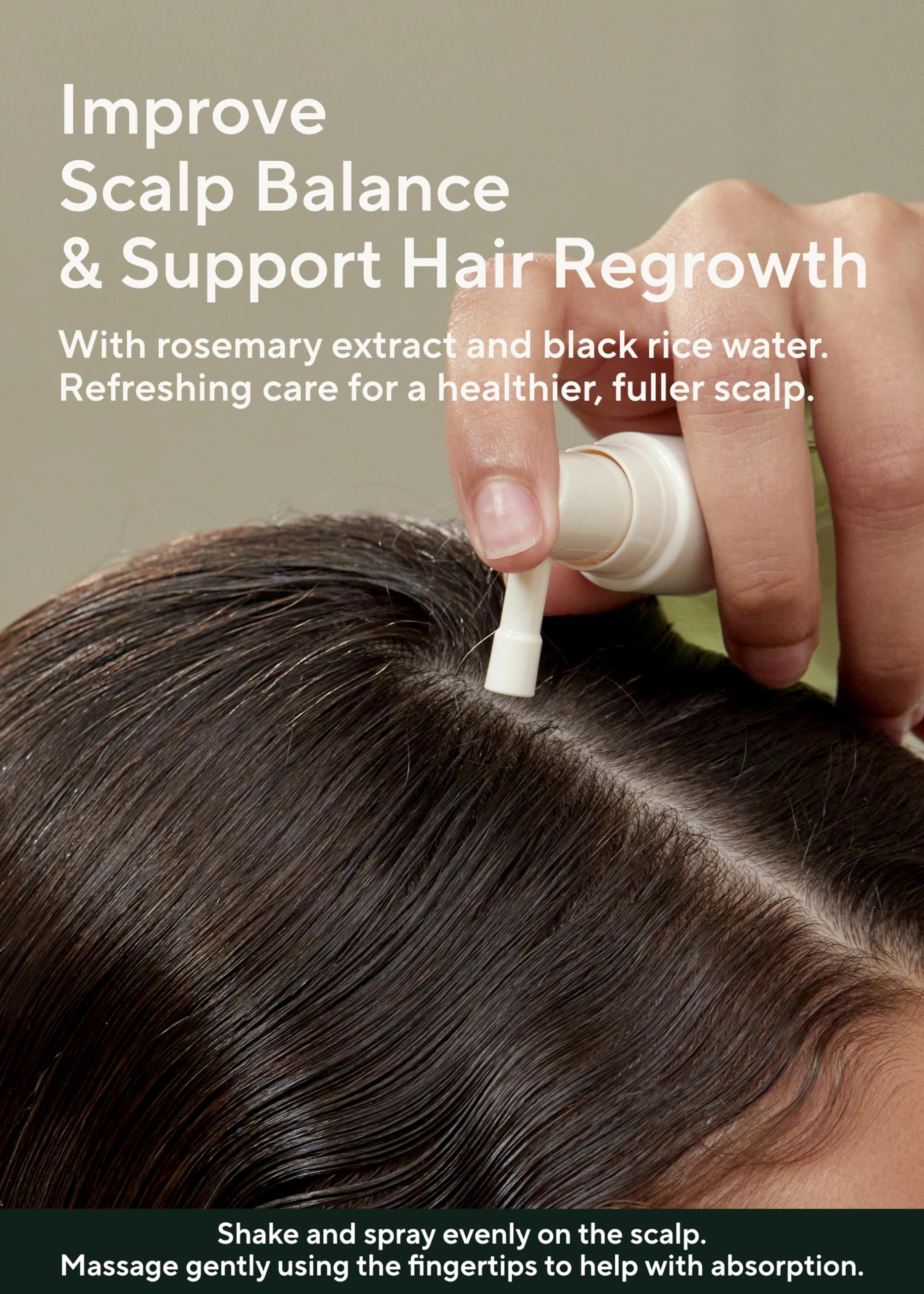 AROMATICA Scalp detox spray helps reduce buildup at roots.