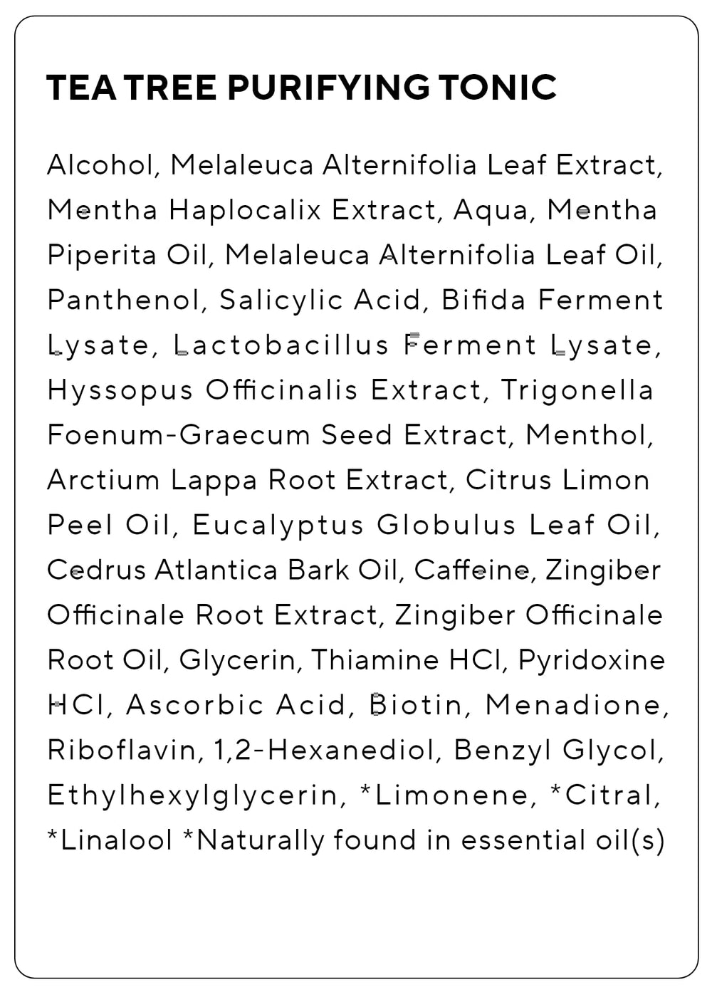 AROMATICA Tea Tree Purifying Tonic plant-based formula