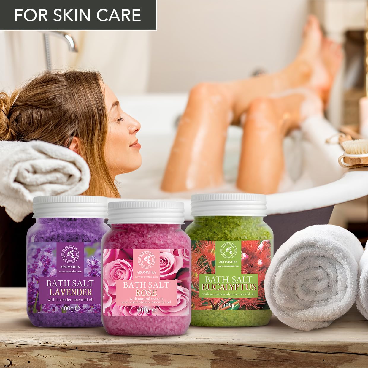 AROMATIKA Lavender soothing bath—aromatherapy for stress relief.