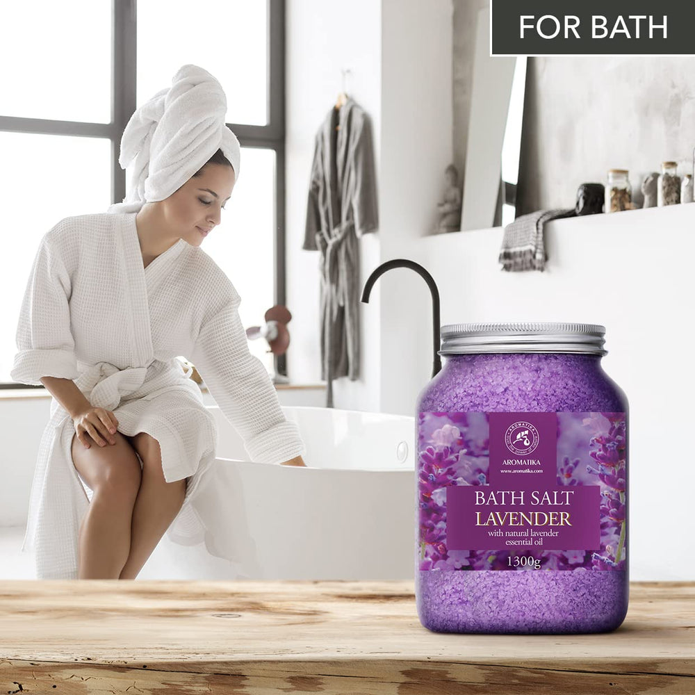 AROMATIKA relaxing bath scene featuring warm water and lavender aroma