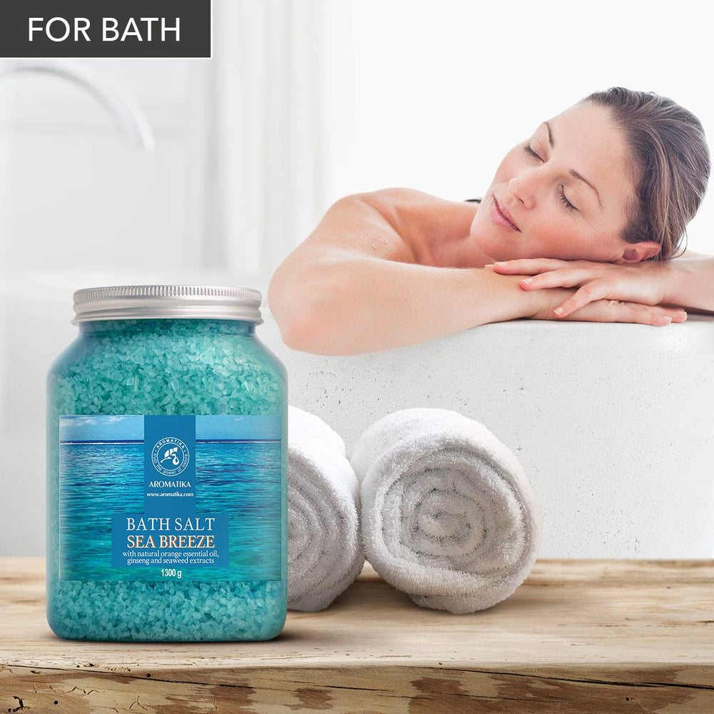AROMATIKA sleep-friendly bath with sea salt aromatherapy for rest.