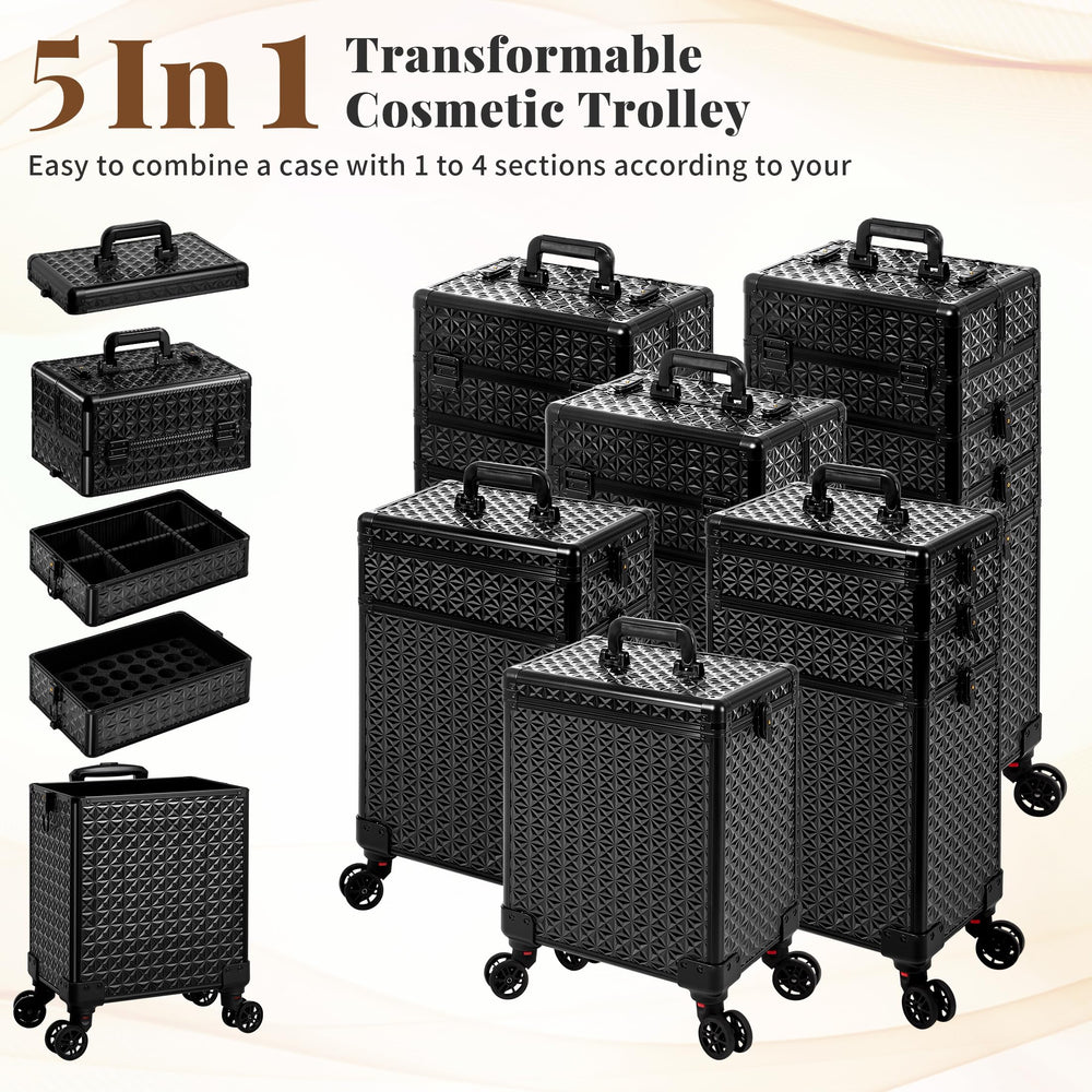 AROUS bottom storage space accommodates large tools and cosmetics.