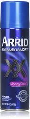 Arrid XX Morning Clean spray bottle offers all-day dryness with a refreshing scent.