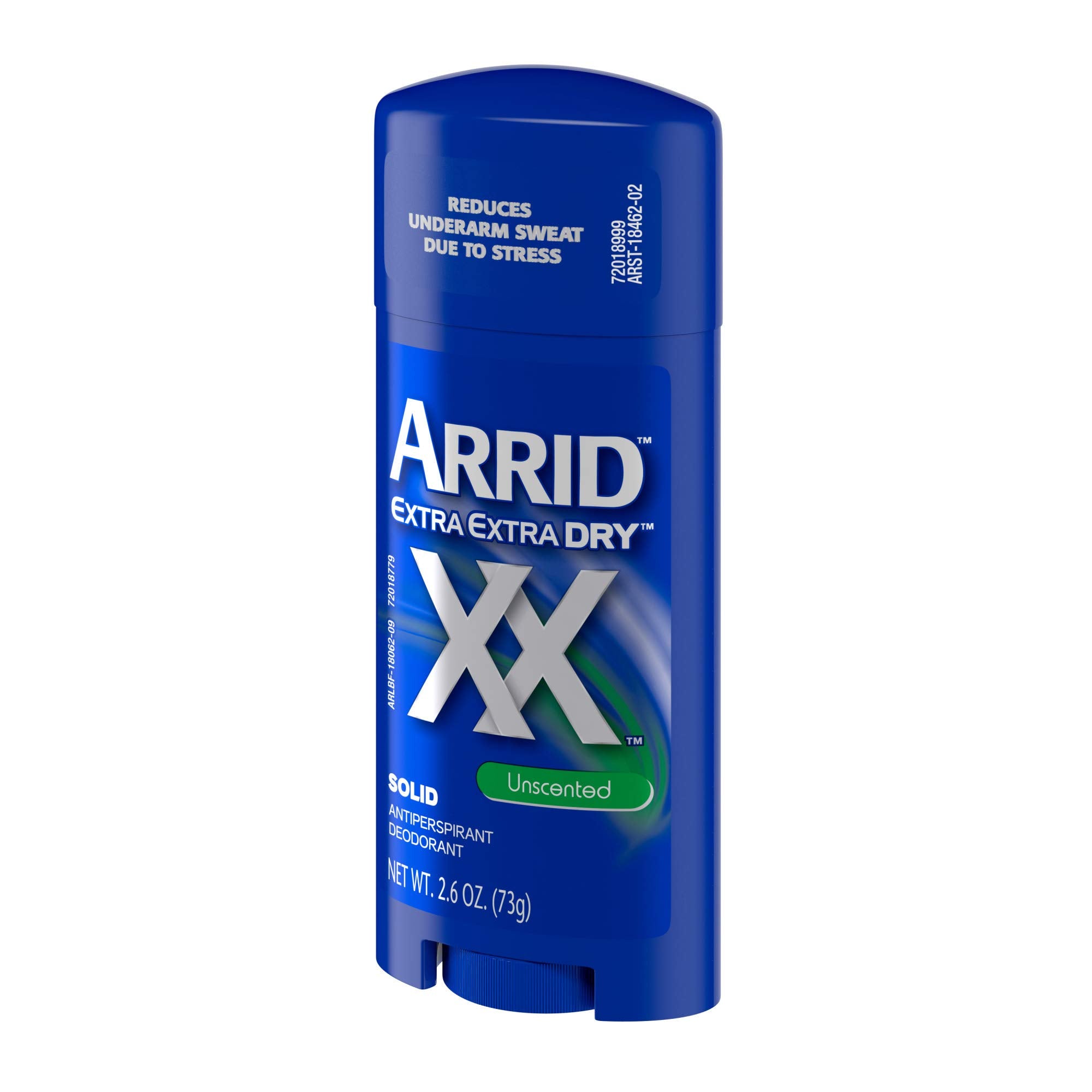 Arrid XX unscented stick provides all-day dryness and confidence.