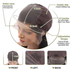 Arsola 30-inch lace front wig cap detail with adjustable straps for secure fit.
