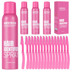 Arstech hair identifier spray for face dermaplaning helps reveal fine hairs for precise shaving.