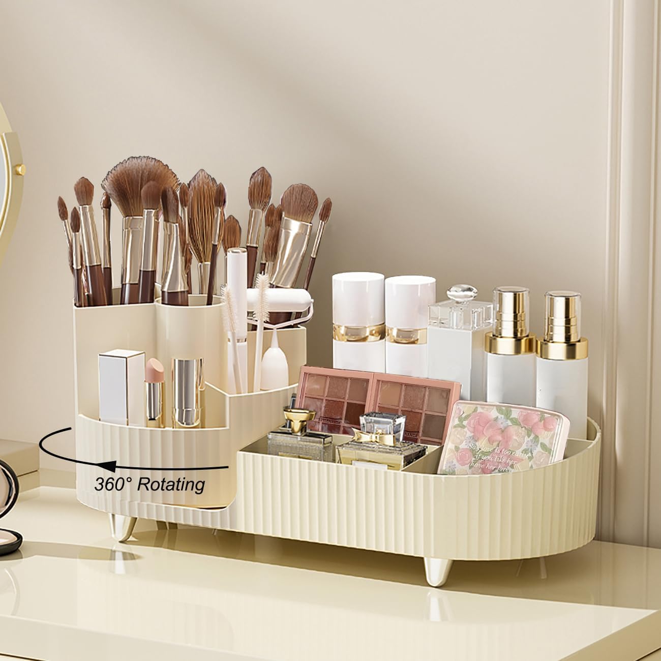 Artcochan makeup organizer rotates for easy access to cosmetics