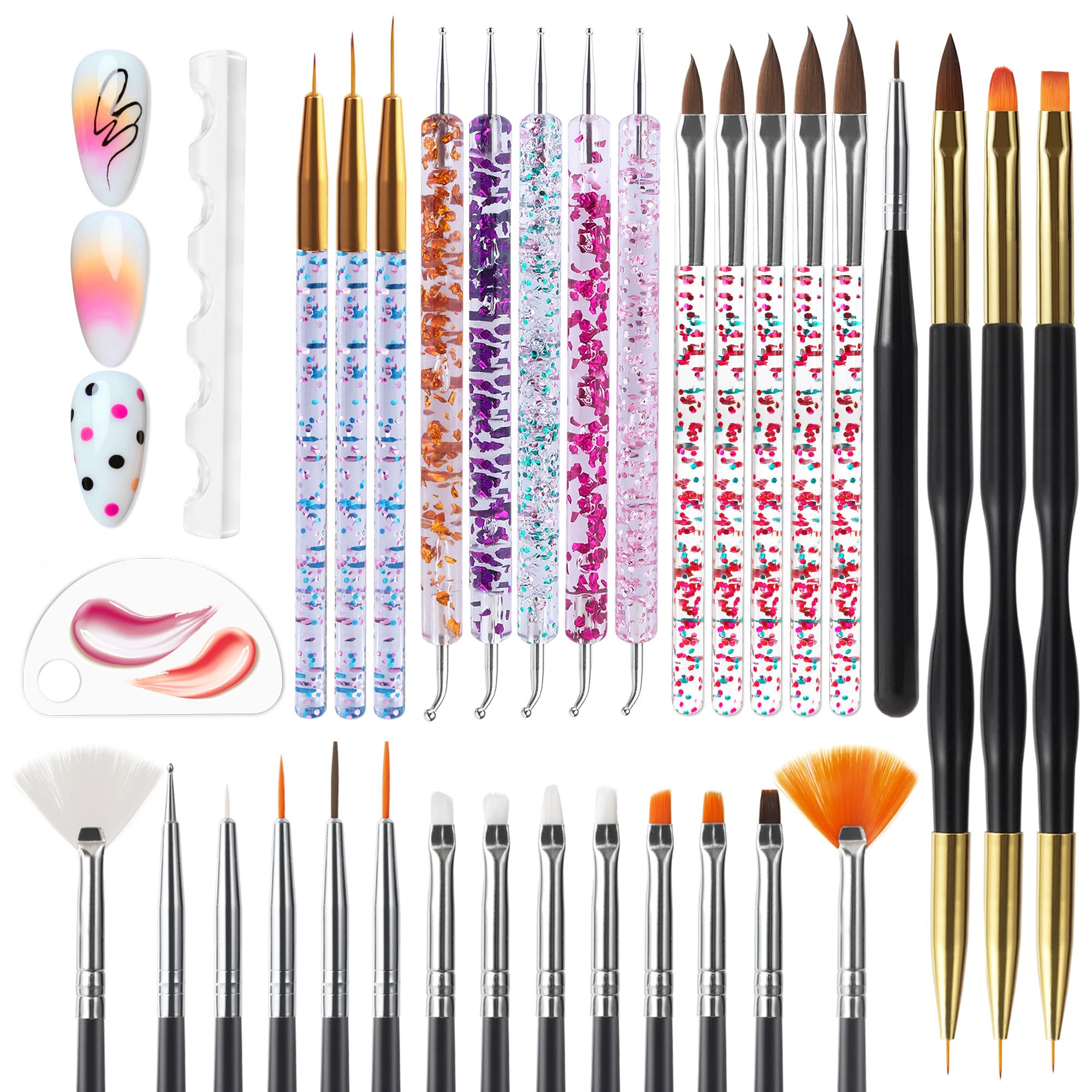 Artdone nail-dotting-tools-kit closeup showing precise tips for detailed designs.