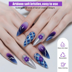 Artdone thin detail brushes enable delicate lines and patterns