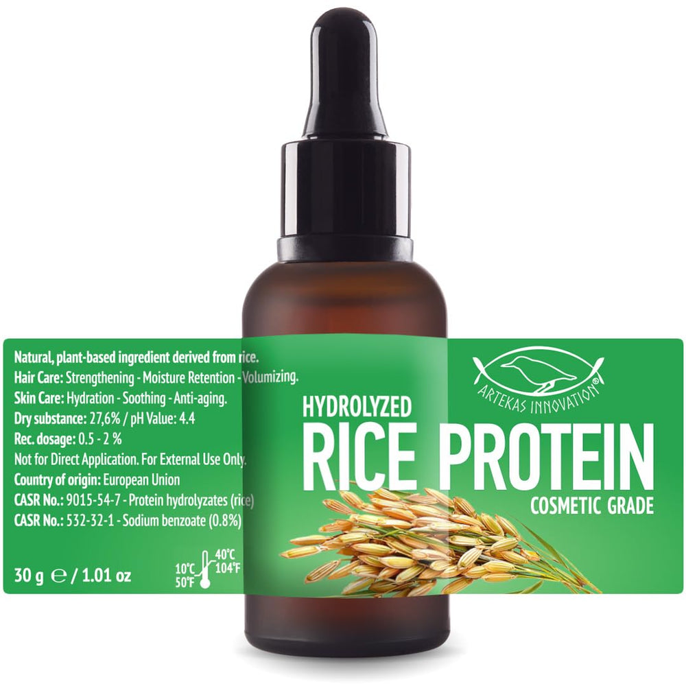 Proteína de arroz hidrolizada de Artekas Innovation en botella de 30 g para uso cosmético