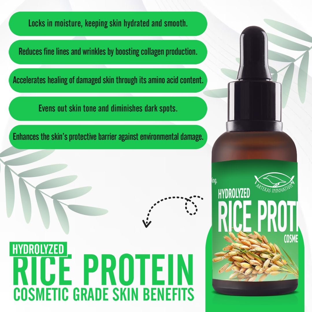 Envase práctico para preparar cosméticos caseros con proteína de arroz hidrolizada