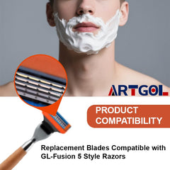 Artgol nano blades 5 layers close-up demonstrates precision shaving.