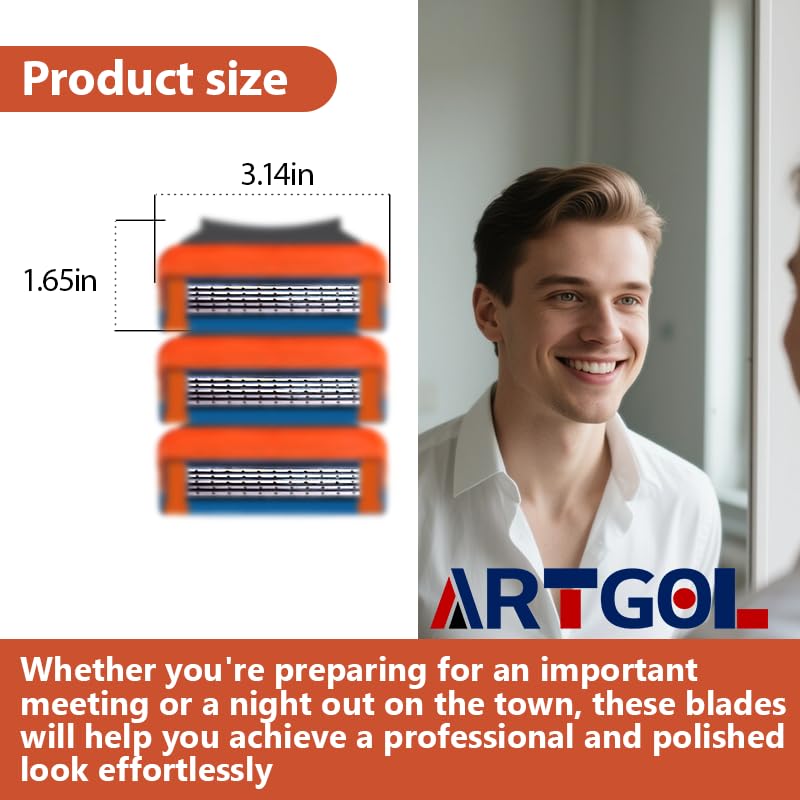 Artgol orange razor blades pack highlights value and convenience.