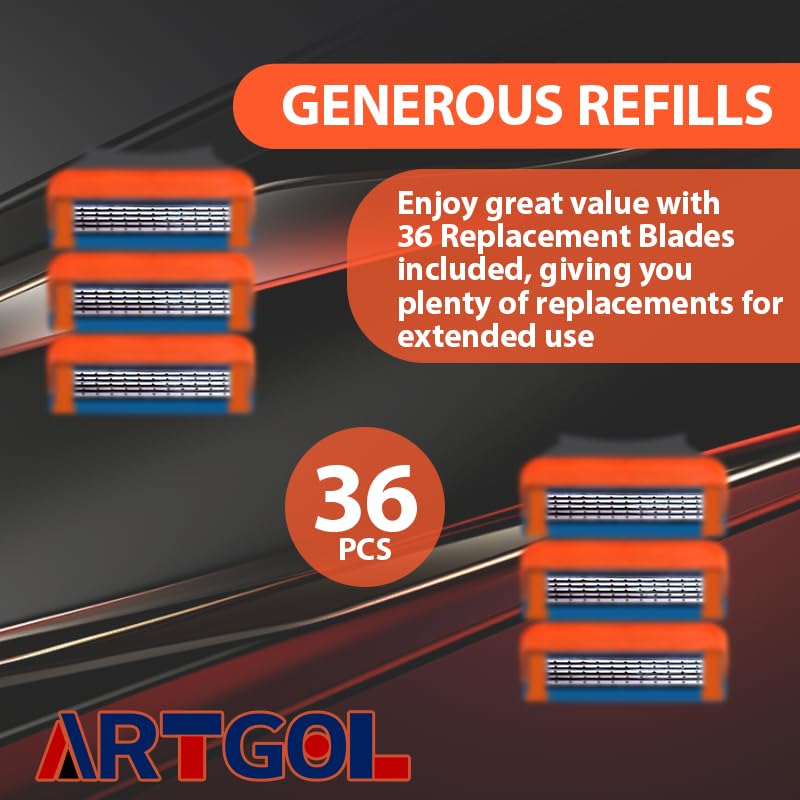 Artgol replacement blades for GL-Fusion5 razor ensure consistent performance.