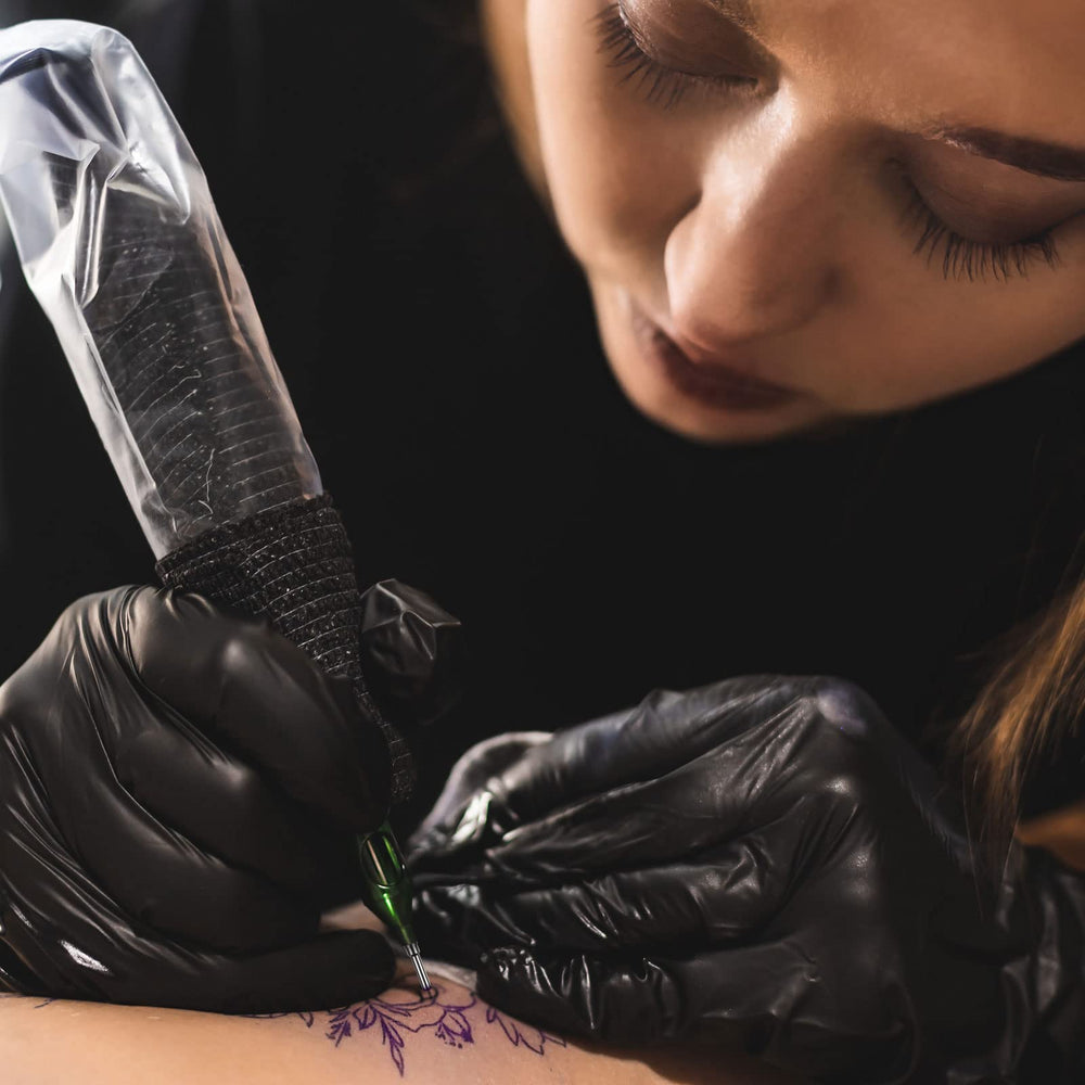 ARTIBETTER purple stencil-outline use case highlights precise layout guidance.