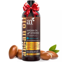 artnaturals Argan Hair Growth Shampoo bottle emphasizes scalp nourishment for healthier-looking hair