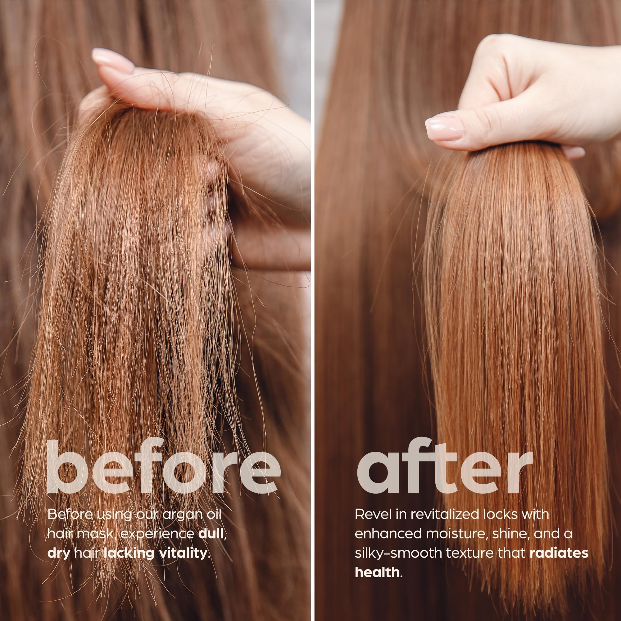 Artnaturals Argan Hair Mask application scene depicting smoothing and detangling