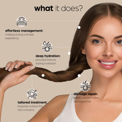 Artnaturals Argan Oil Leave-In Conditioner being applied enhances manageability and detangles.