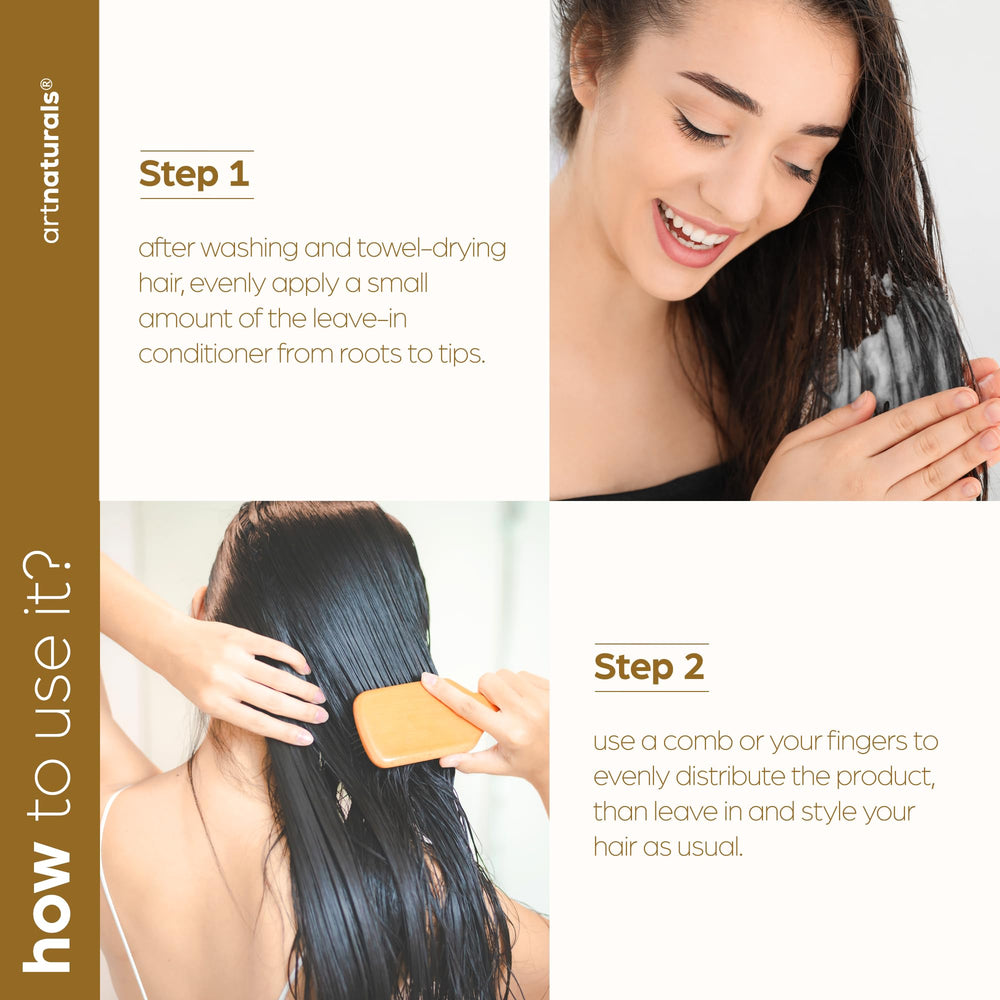 Artnaturals Argan Oil Leave-In Conditioner ingredients showcase restorative oils and minerals.