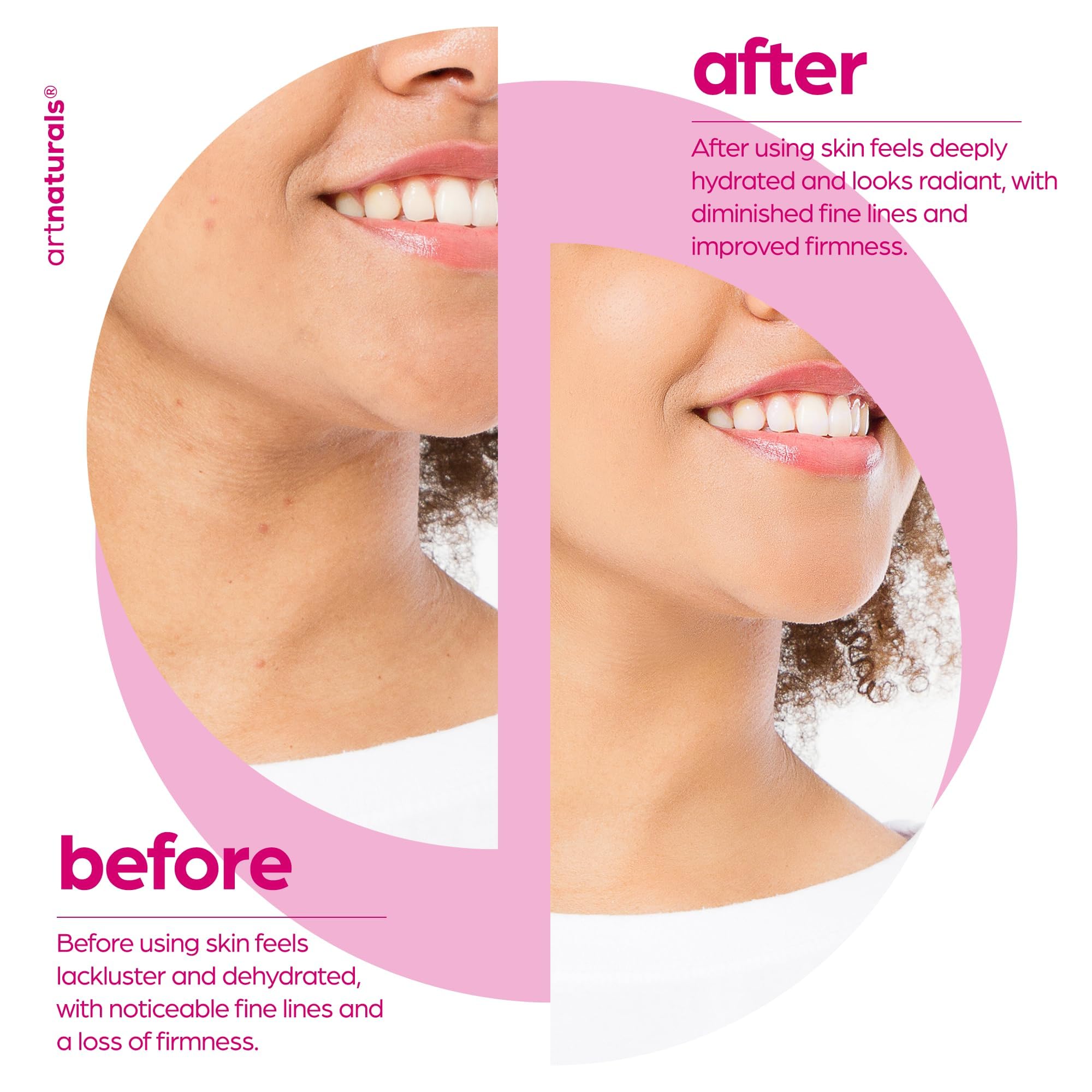 artnaturals Collagen Booster Serum application image shows simple daily skincare ritual