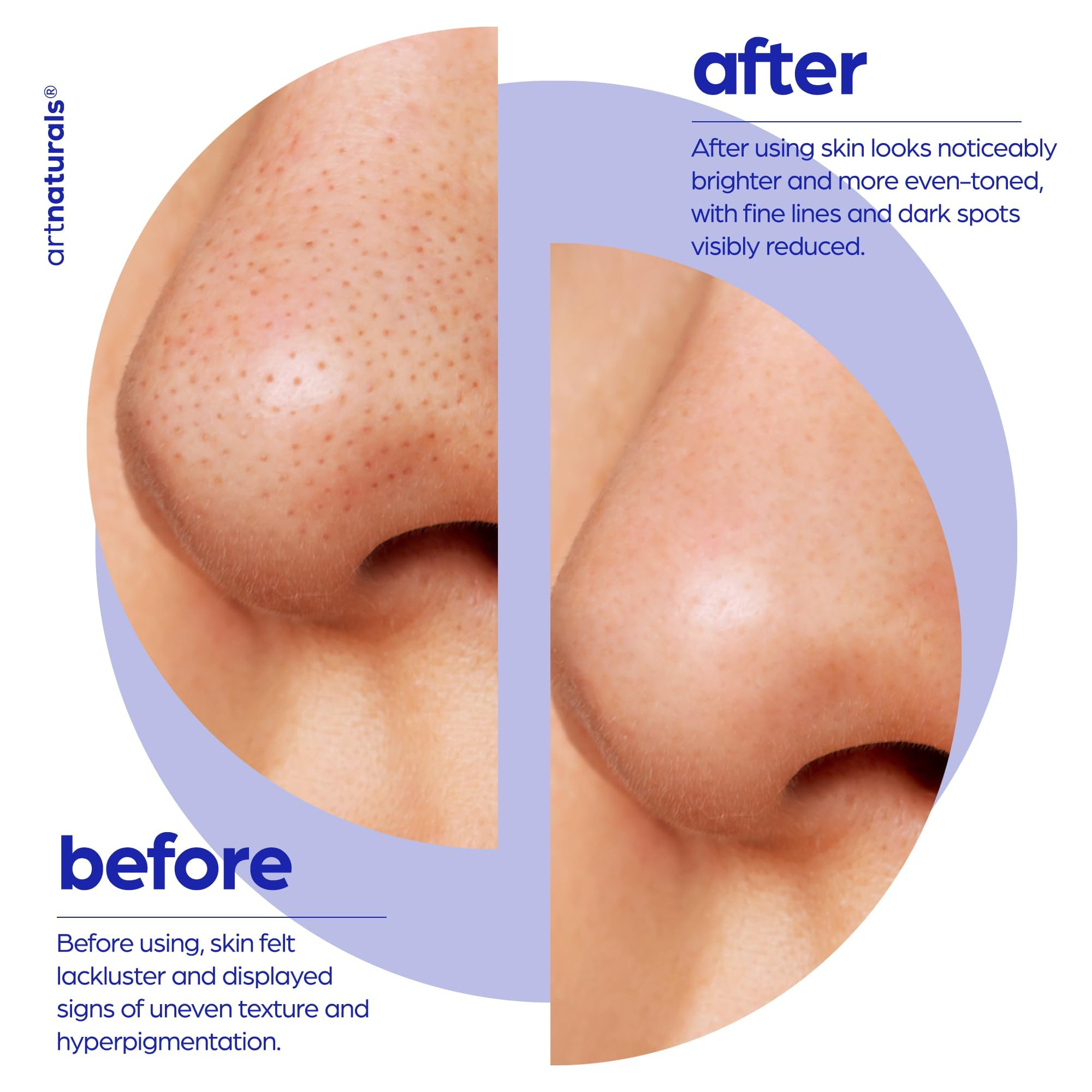 artnaturals glycolic-serum-night-routine vanity setup suggests consistent care.