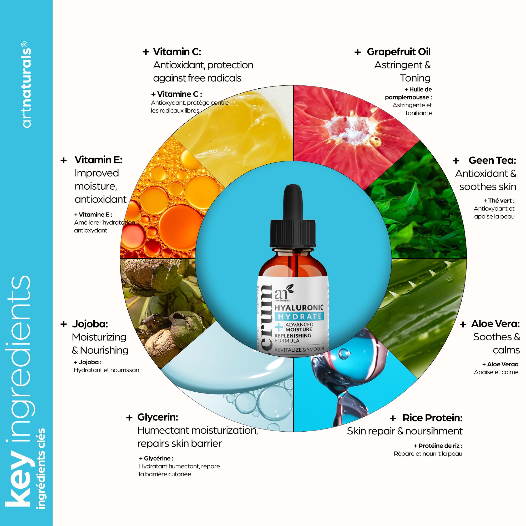 ArtNaturals Hyaluronic Acid Serum paired with other serums in your routine.