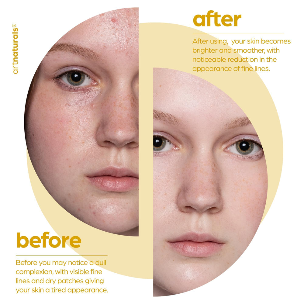 artnaturals Lactic Acid + AHA serum texture close-up reveals smooth complexion