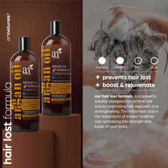 artnaturals Moroccan Argan Oil Conditioner bottle detangles and leaves hair soft and manageable.
