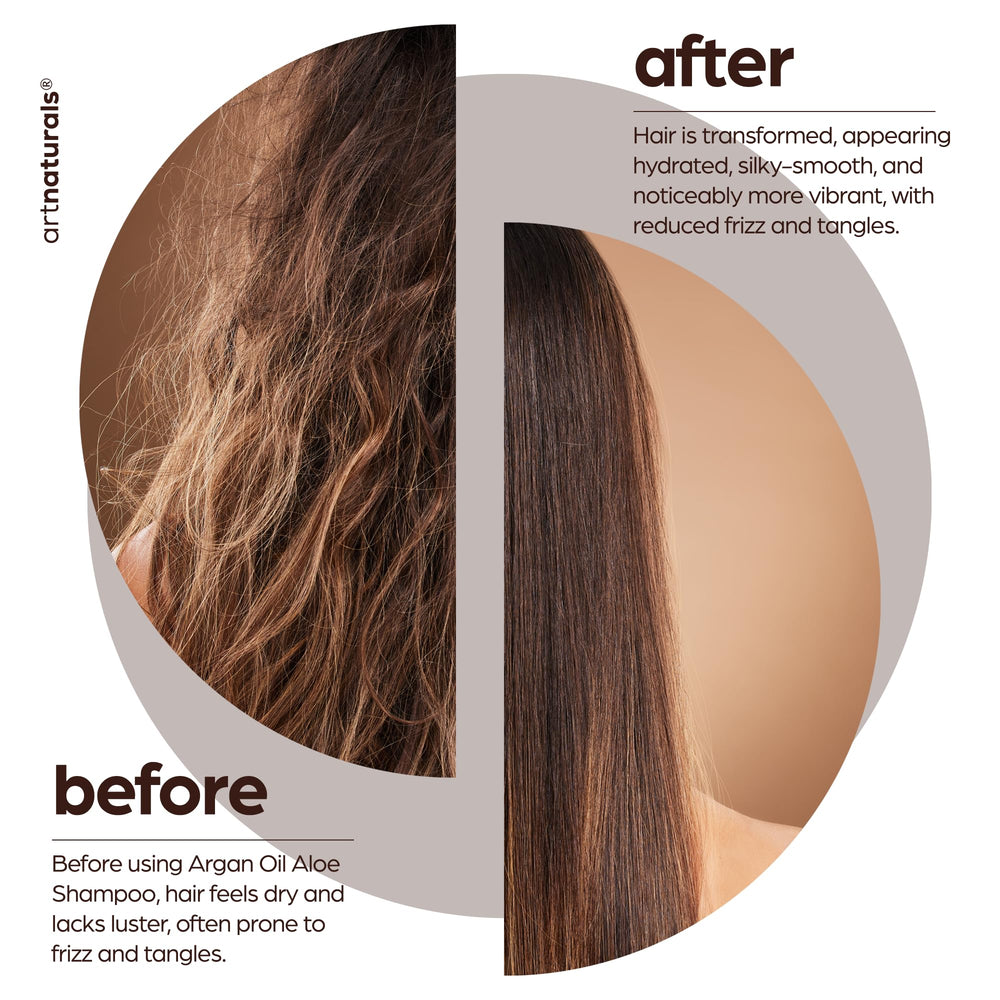 Artnaturals Moroccan Argan Oil Shampoo supports anti-aging hair care.
