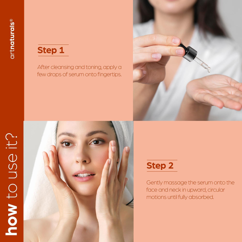 artnaturals Salicylic acid Serum packaging highlights a clean, dye-free, paraben-free formula.