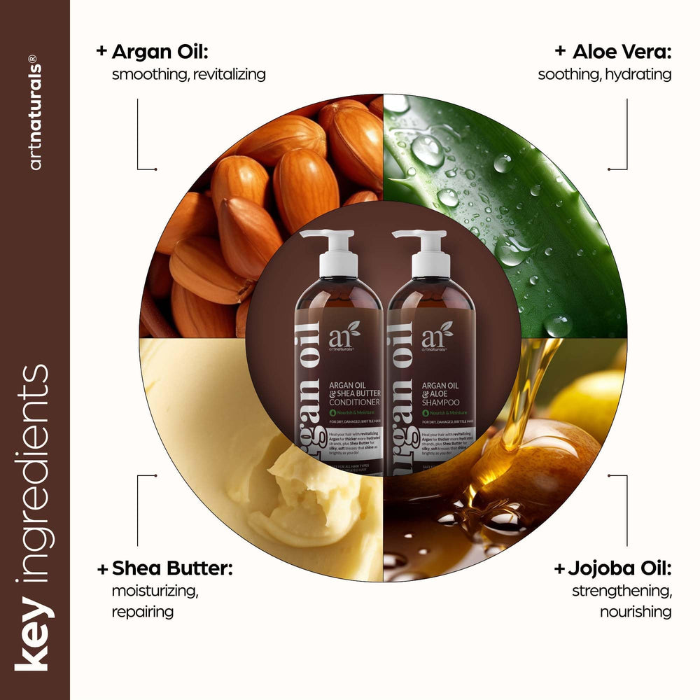 Artnaturals sulfate-free formula promises frizz control for smoother hair.
