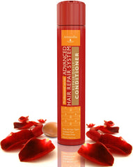 Arvazallia Advanced Hair Repair Daily Conditioner in-use application supports hydration and elasticity for dry or damaged hair.