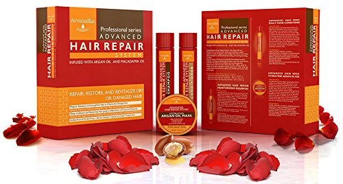 Arvazallia Advanced Hair Repair Mask jar, deep conditioning for moisture and shine