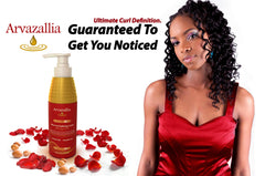 Arvazallia curl activation application shows natural looking curls with optional heat for deeper definition.