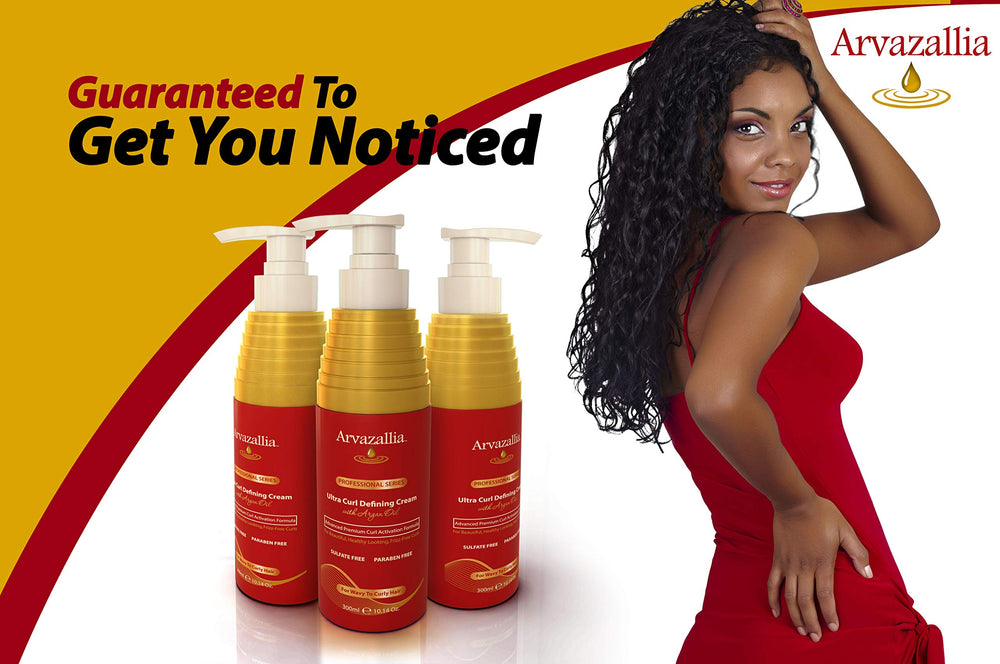 Arvazallia hair-care routine step image of product being applied during styling.