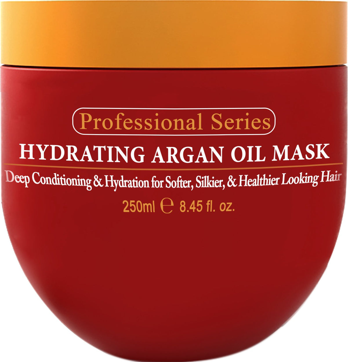 Arvazallia hydrating argan oil hair mask jar delivers deep moisture for dry hair.