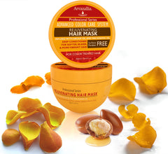 Arvazallia Rejuvenating Hair Mask packaging emphasizes sulfate- and paraben-free formula.