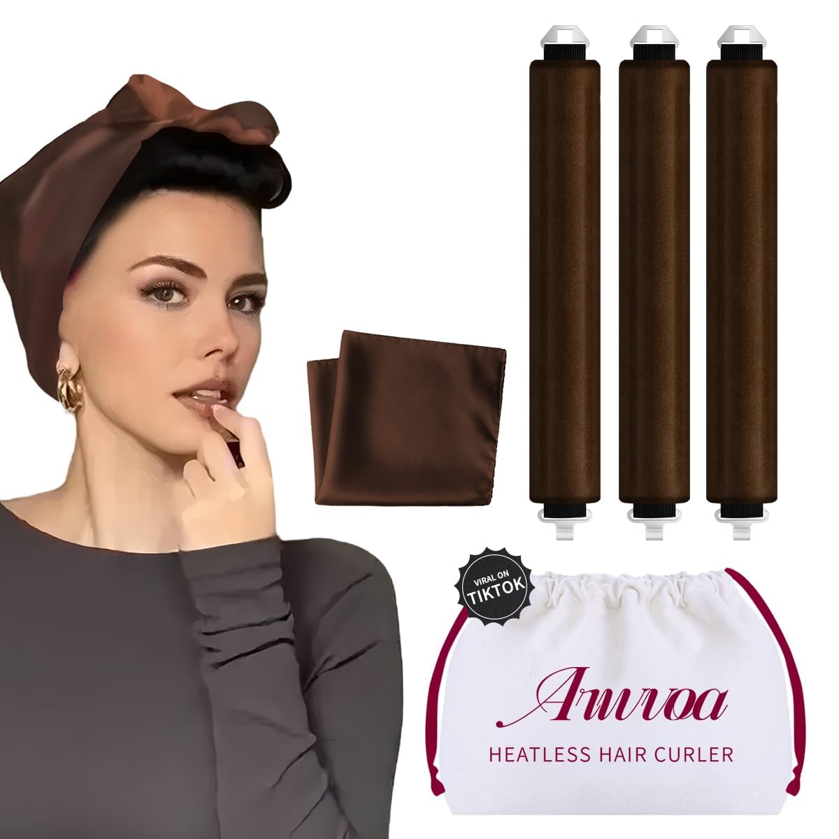 ARWVOA heatless curlers overnight rods deliver soft natural curls while you sleep