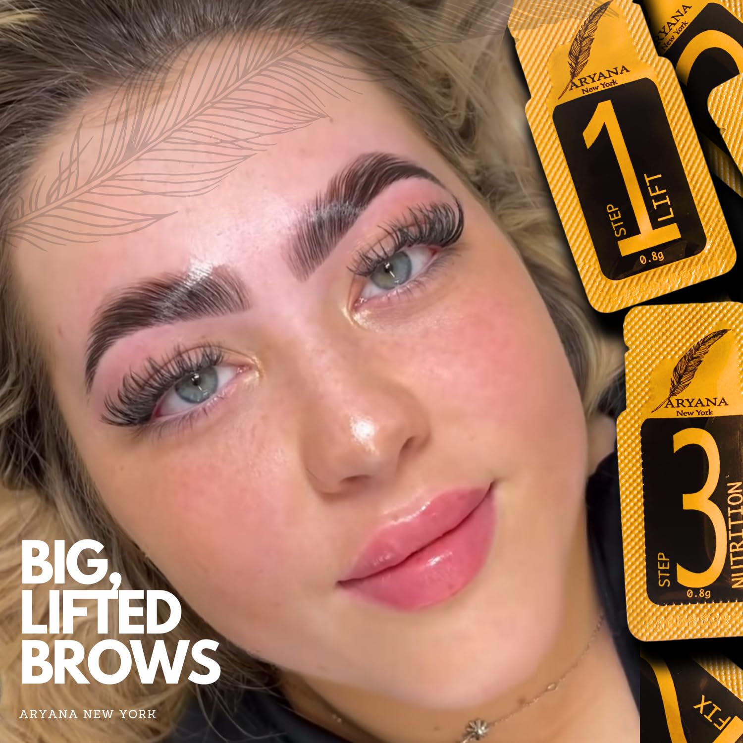 ARYANA NEW YORK Brow Lamination Starter Kit in-salon use demonstrates client-ready brow service