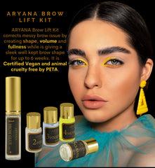 ARYANA NEW YORK brow lift glue bottle ready for precise brow shaping at home.