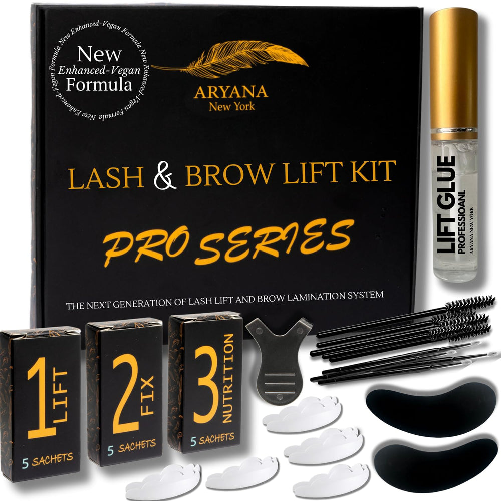ARYANA NEW YORK lash lift and brow lamination kit open box shows contents for beginners