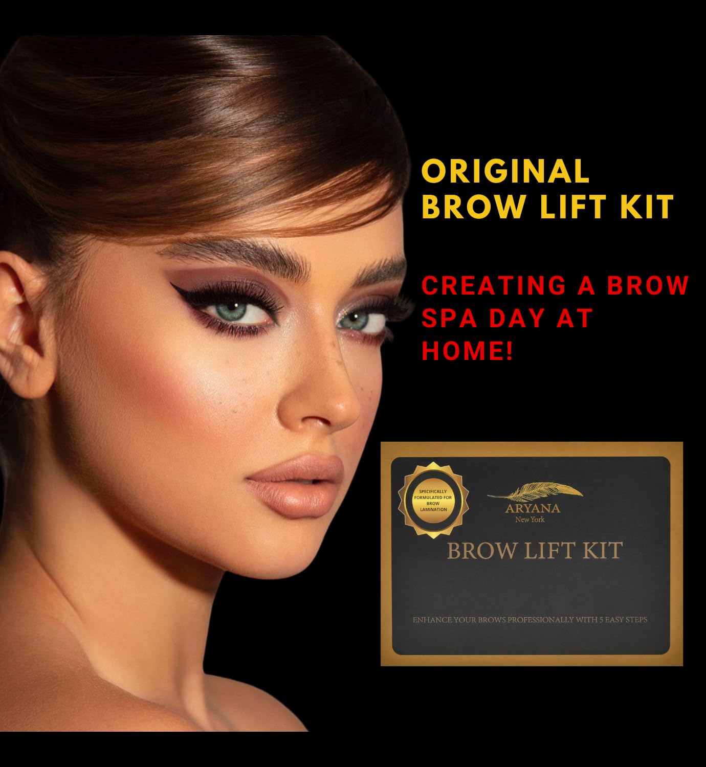 ARYANA NEW YORK Y comb for flawless brow sectioning and lift.