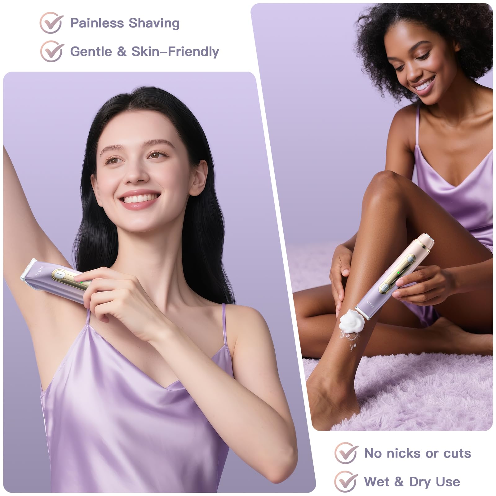 Arysn Bikini Trimmer IPX7 waterproof for wet or dry use and easy rinsing.