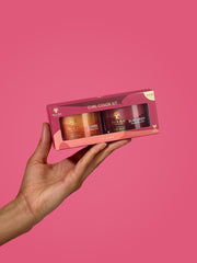 As I Am Curl Color Kit copper burgundy application shows easy product use for defined curls.