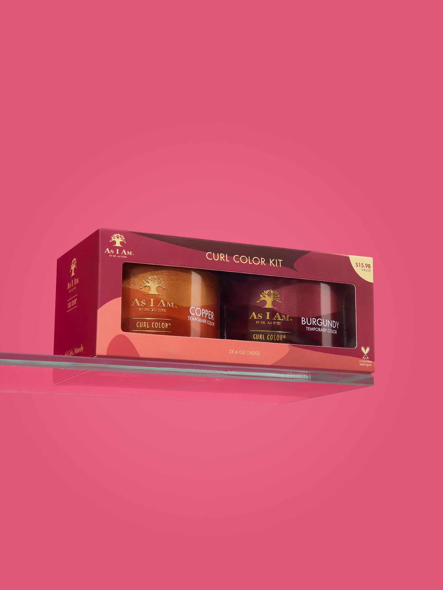 As I Am Curl Color Kit copper burgundy packaging highlights vibrant temporary color options for easy experimentation.
