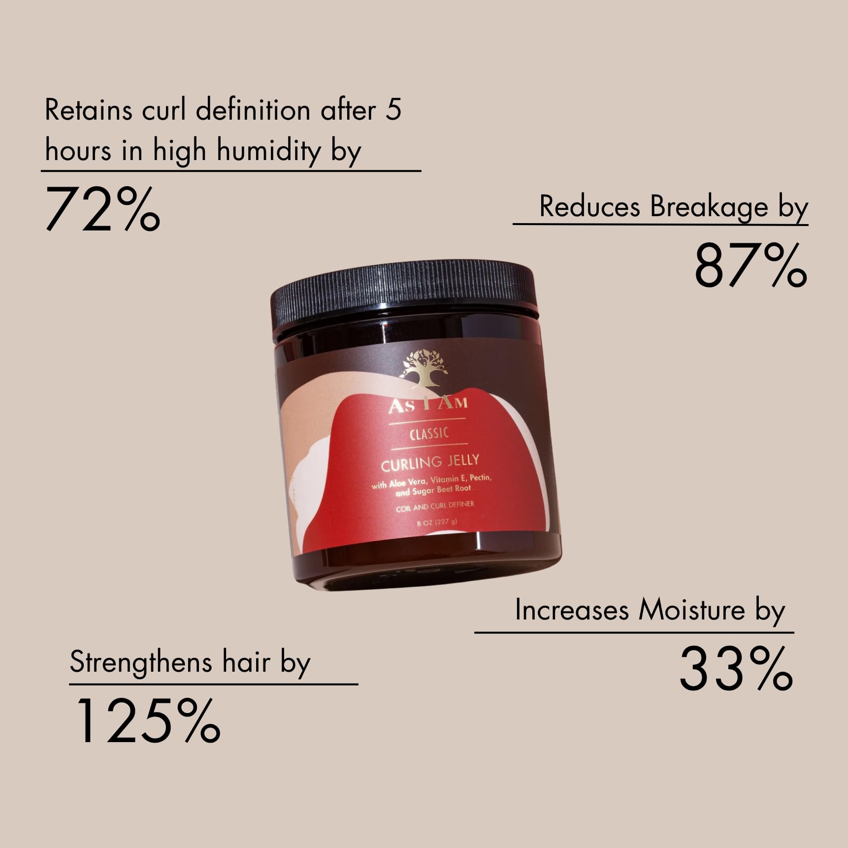 As I Am Curling Jelly bottle back shows usage tips and benefits