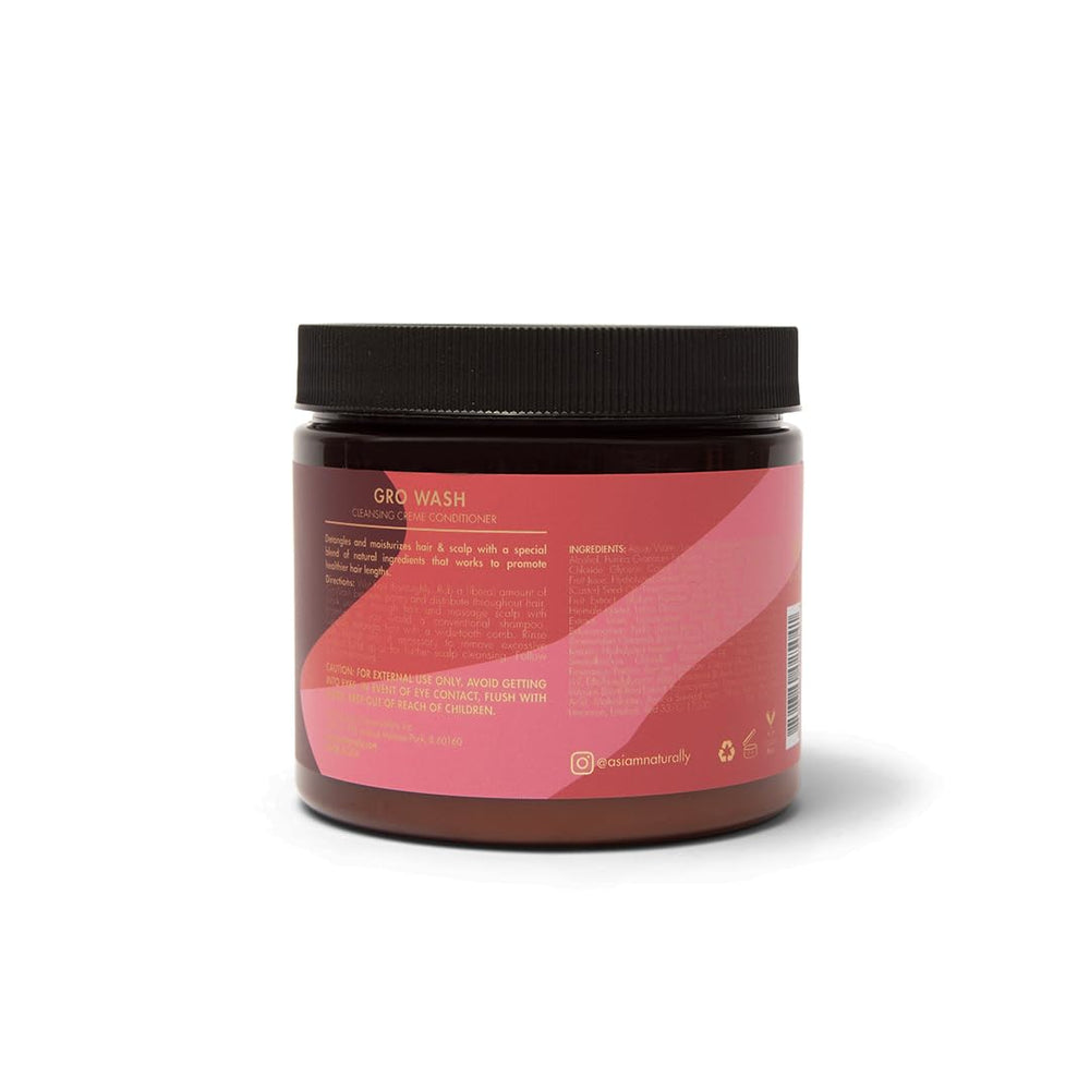 As I Am Long and Luxe Growash lather showcasing a rich wash-and-condition routine