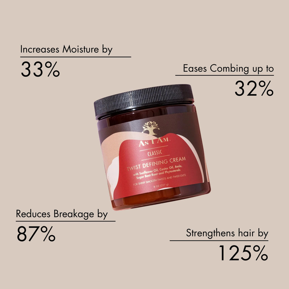 As I Am Twist Defining Cream Red label close-up highlighting 16 oz packaging