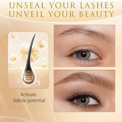 ASAMO eyelash serum application brush in use for nightly lash boost