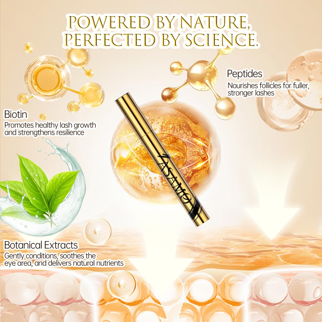 ASAMO oil-free formula label suggesting non-greasy experience.